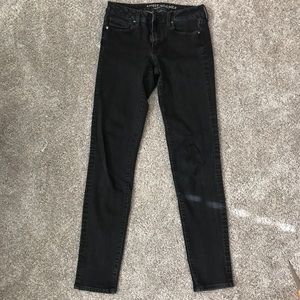 American Eagle black skinny jeans—extra long!